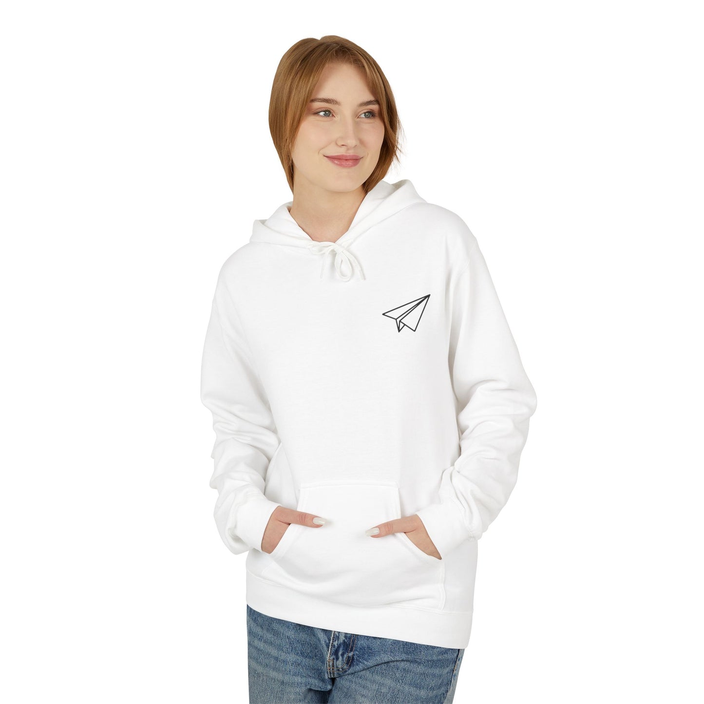 Minimal Paper Airplane Hoodie